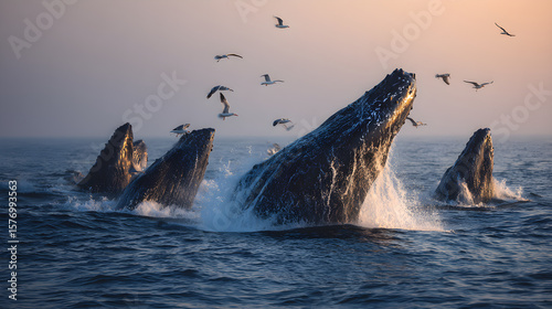 Spectacular Whale Watching: Capturing the Majesty of Marine Giants at Sunset