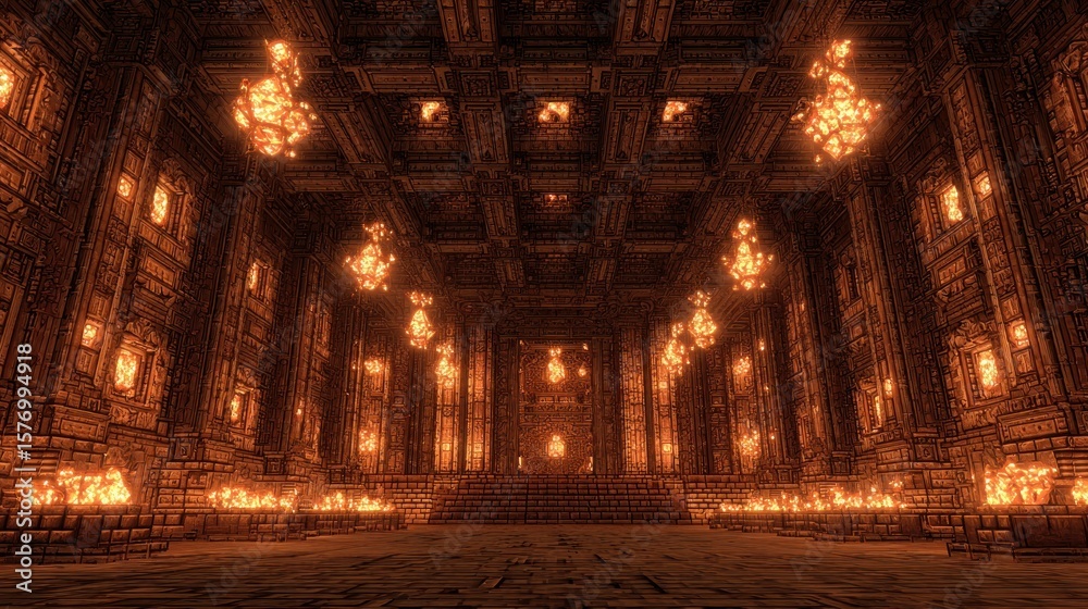 Fototapeta premium Grand hall, warm light