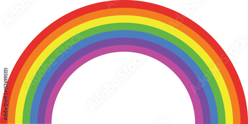 Colorful rainbow or color spectrum flat icon for apps and websites
