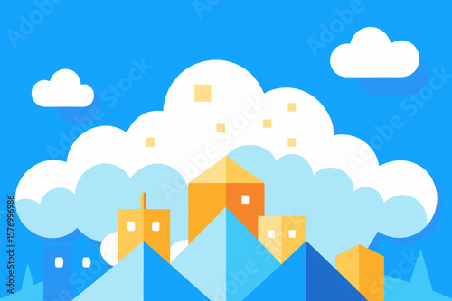 Cloud Cityscape A Stunning Illustration of Urban Architecture in the Clouds