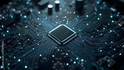 Modern Integrated Circuit Design | Close-Up of Advanced Microchip Technology	