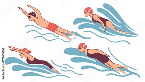Swimming lessons learn to swim swimming pool swimmers water sport freestyle swimming techniques stroke training