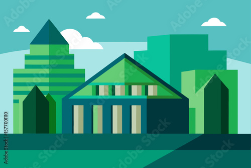 Eco-Friendly Cityscape Green Architecture and Sustainable Urban Design