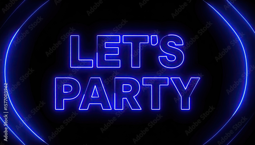 Obraz premium Neon party text graphic (1)