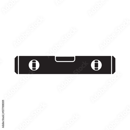 Level tool icon silhouette vector illustration design on white background