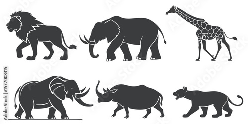 Silhouettes of African Wildlife