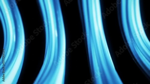 Abstract blue background with dynamic light lines, perfect for digital art and modern wave designs