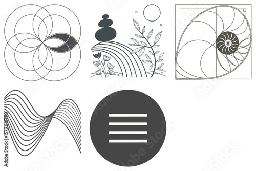 Minimalist designs offer artistic flair with geometric shapes, natural elements, and sleek lines in modern monochrome aesthetics.