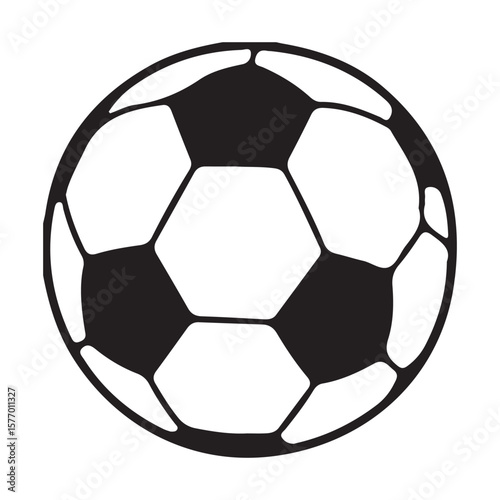 Classic Black And White Soccer Ball: Football Game Essential