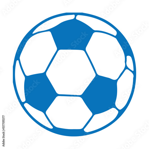 Vibrant Blue And White Soccer Ball: Football Game Ready