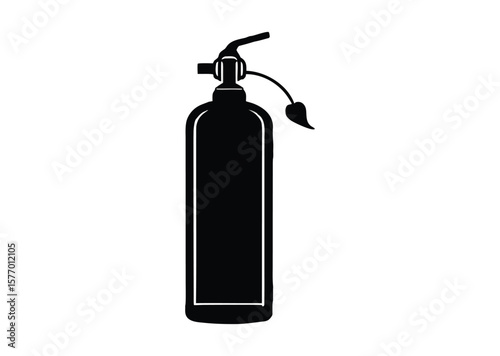 Extinguisher silhouette Black Vector white background