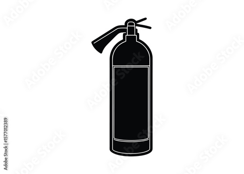 Extinguisher silhouette Black Vector white background