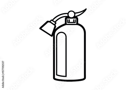 Extinguisher silhouette Black Vector white background