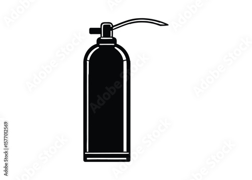 Extinguisher silhouette Black Vector white background