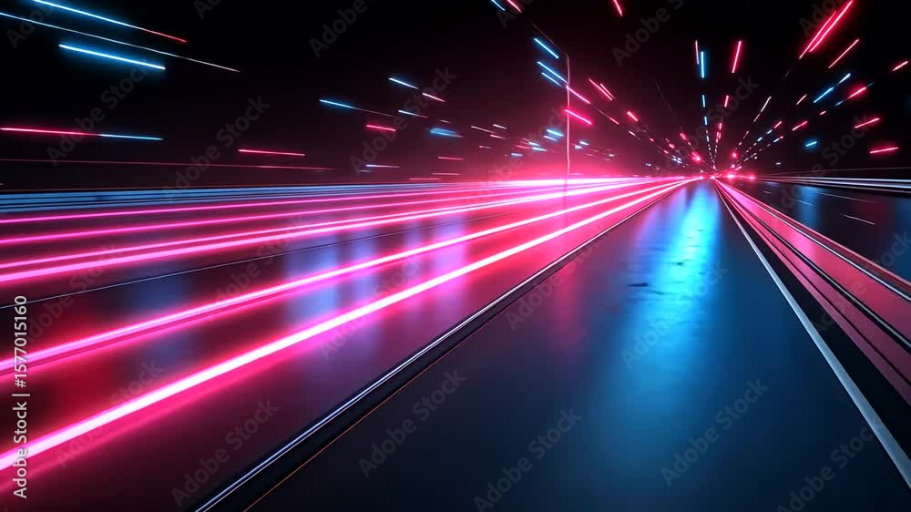 Abstract Neon Light Trails: Futuristic Motion Background with Pink and Blue Hues Abstract Neon Light Trails: Futuristic Motion Background with Pink and Blue Hues