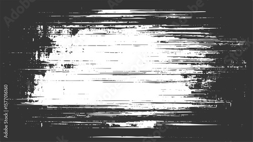 Abstract distressed horizontal brush strokes texture background black