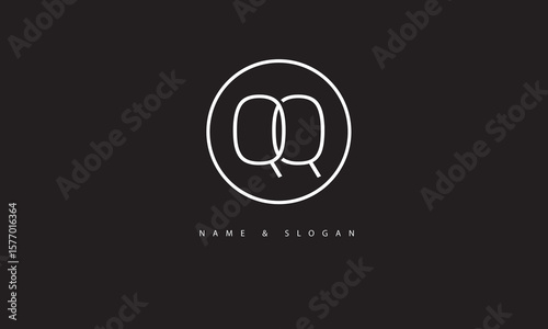QQ, QQ Abstract Letters Logo Monogram