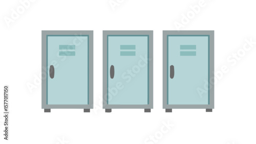 School gym lockers storage metal lockers vector illustration locker room organization personal storage unit