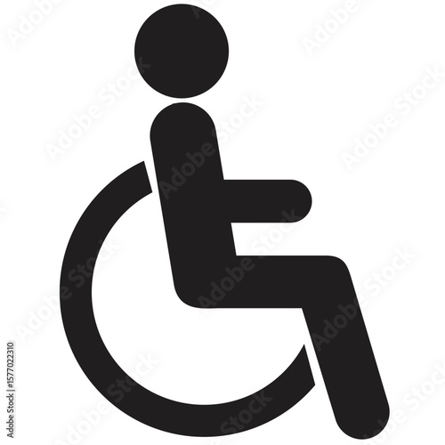 Wheelchair icon shows accessibility and inclusion for disabled people
