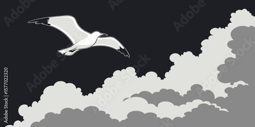 White and Gray misty vapour or smoke cloud in transparent  isolated on dark background for easy overlay and design use.