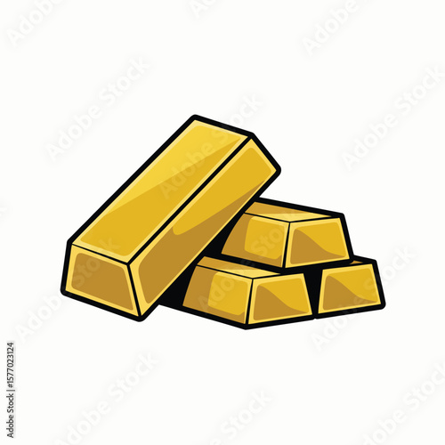 Stack of shiny golden bars representing wealth and success
