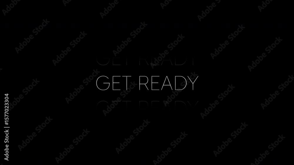 Get Ready Text with a cool and eye-catching Scrolling Text Animation style, perfect for intros, transitions, or dynamic visual projects. Boost your creative content now!