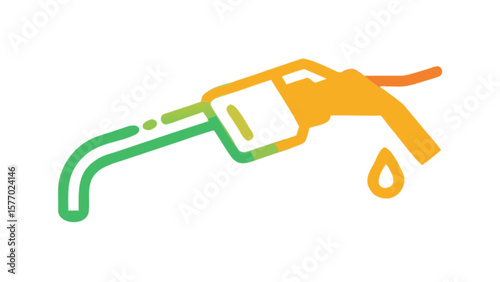 Fuel pump nozzle vector illustration for gas station service and automotive industry design element concept