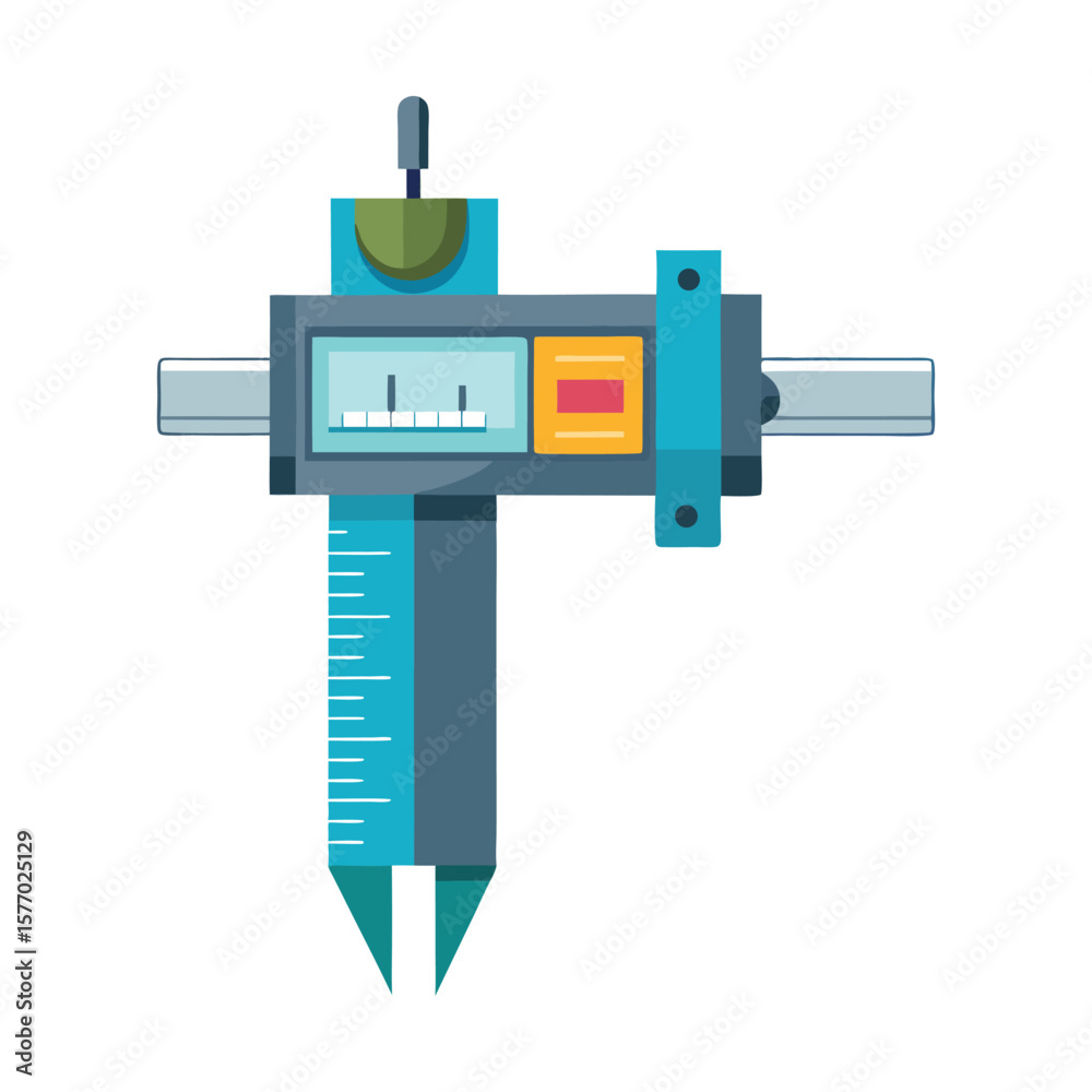 Obraz premium Digital caliper measuring tool illustration
