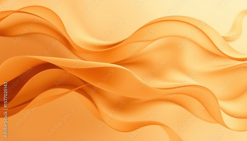 Fototapeta premium Abstract orange flowing lines, modern background design with light and shadows