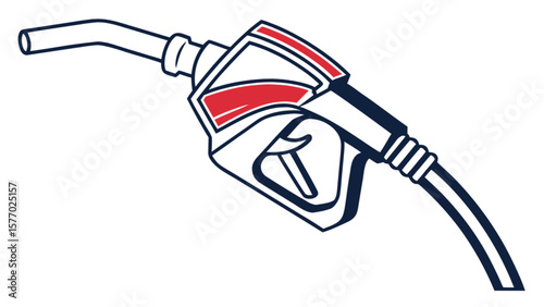 Fuel gas pump nozzle icon vector illustration for petrol station and gasoline industry design concept