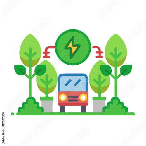Electric car charging from renewable energy sources like trees