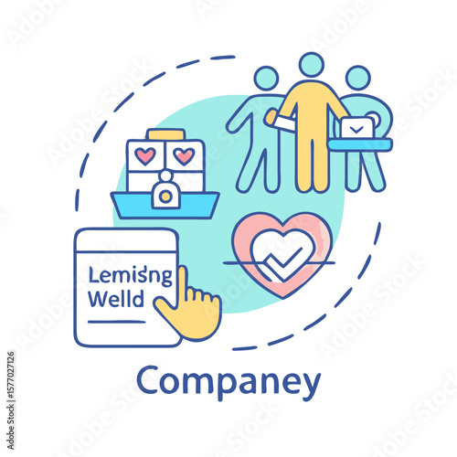Company health and wellness program with employee engagement and benefits
