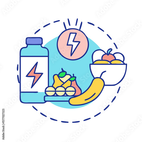 Healthy food and energy drink for power and vitality