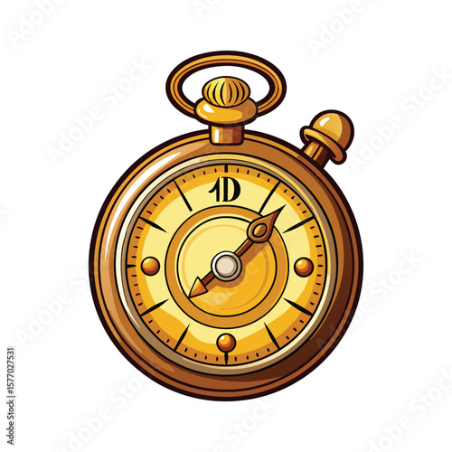 Vintage pocket watch with ornate gold casing and roman numerals