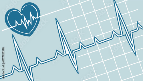 Heartbeat ekg medical health cardiology rhythm pulse vector illustration diagnostic healthcare vital signs