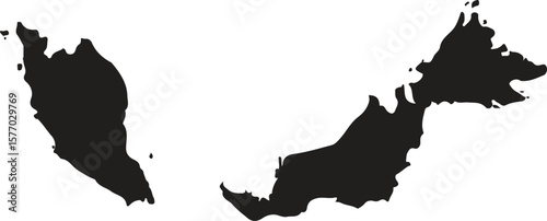 Malaysia map on white background vector