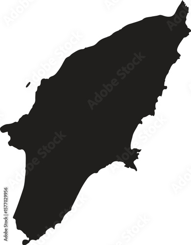 Tableau sur toile Topographic map of Rhodes, Greece