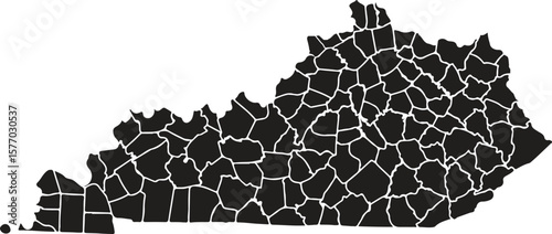 Kentucky state - county map