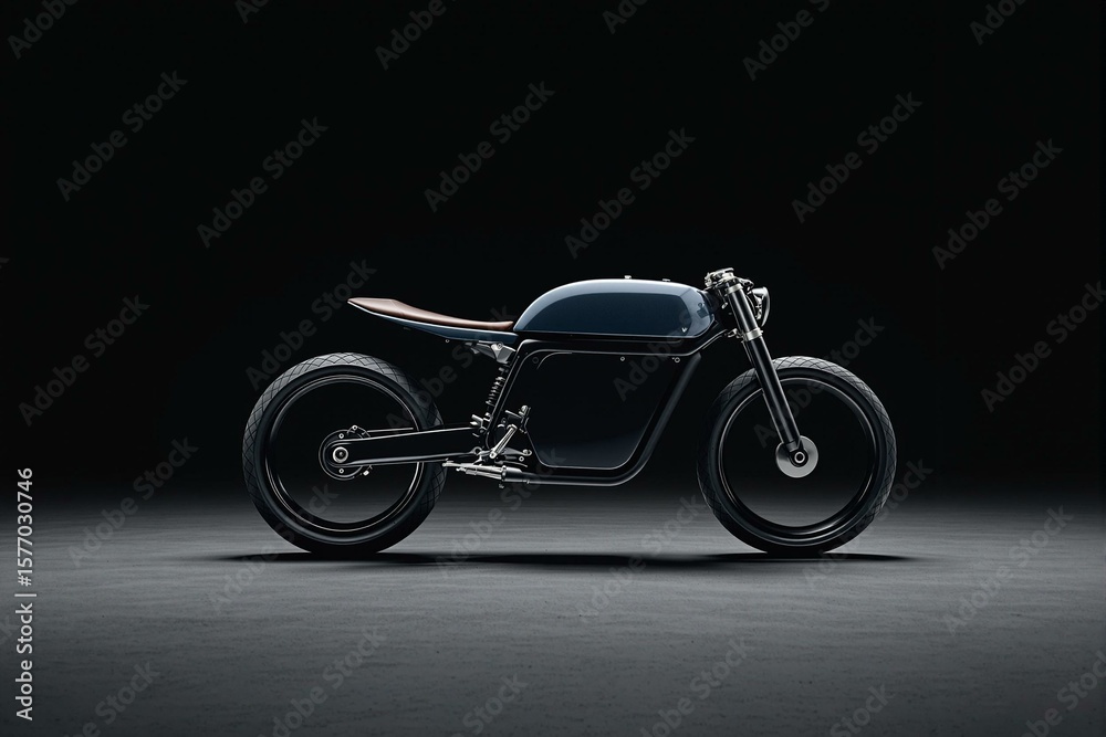 Fototapeta premium motorcycle on black background