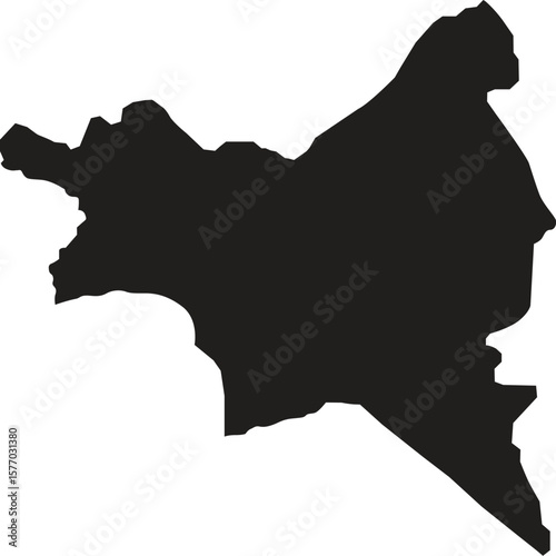 Paris et petite couronne map, Seine-Saint-Denis, France. Vector illustration.