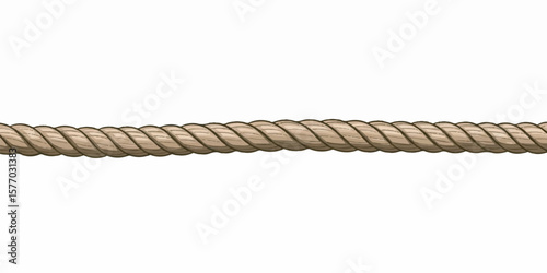 Straight Rope Vector with Twisted Texture and Clean Detail