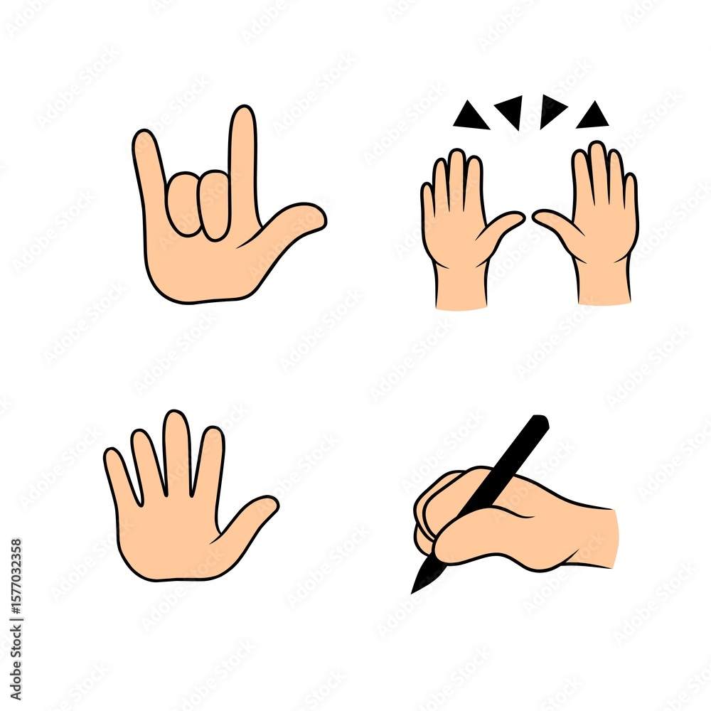 Obraz premium set of hand icons