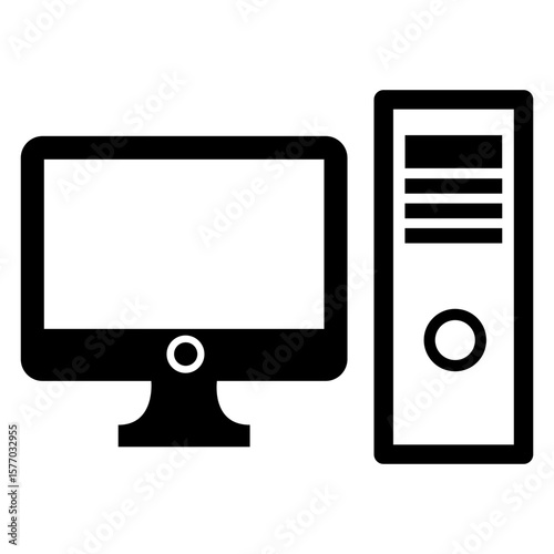 computer unit icon black