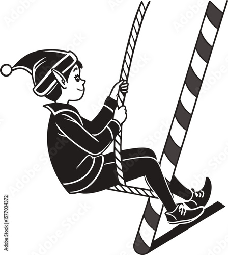 Vector illustration of a fantasy warrior with a sword, perfect for people who love adventure, sports, and mountain climbing