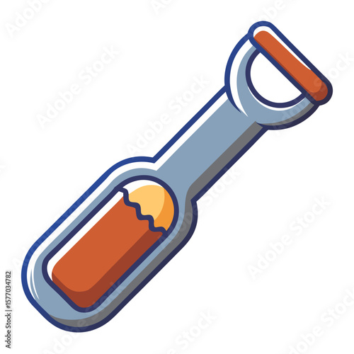 Vector bottle opener, flat and modern, suitable for bar, drink, or party illustrations.