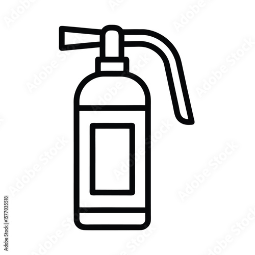 Fire Extinguisher Outline Vector Illustration