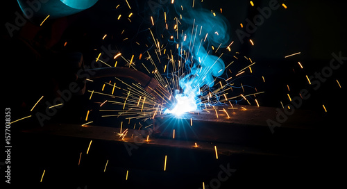 sparks from a metal grinder