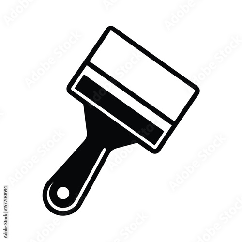 Paint Scraper Outline Vector Illustration