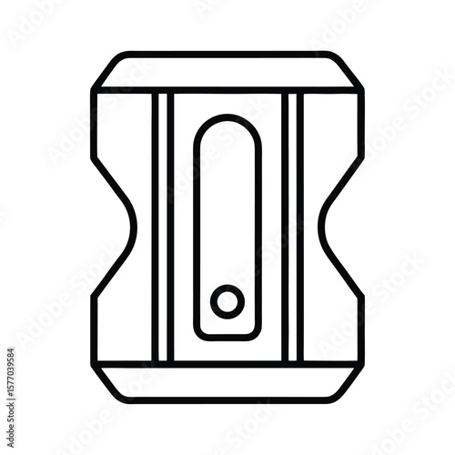 Pencil Sharpener Outline Vector Illustration
