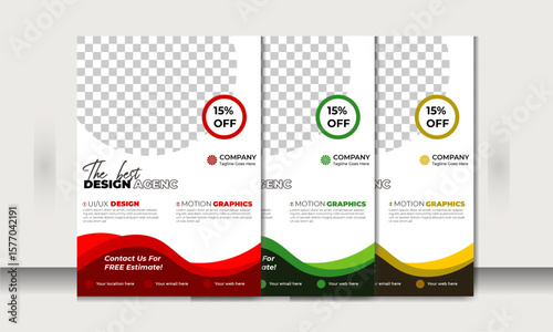 Modern minimal Corporate Flyer Template for corporate business multicolor flyer